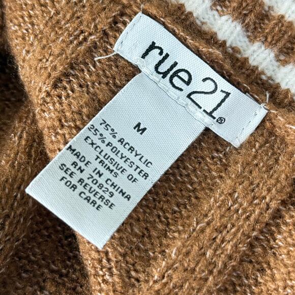 90s Y2k Cable Knit Cardigan Sweater Light Academia Indie Old Preppy Soft Girl M - Picture 4 of 5